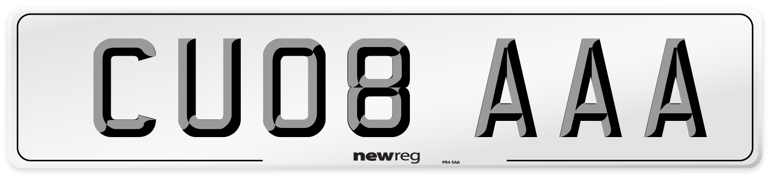 CU08 AAA Number Plate from New Reg